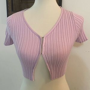 Luna Ivy *‎ Lavender Crop Top Camisole/Sweater/Cover Up * Size Small